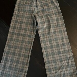 American Eagle wide leg Plaid Size 14 Stretch dress pants